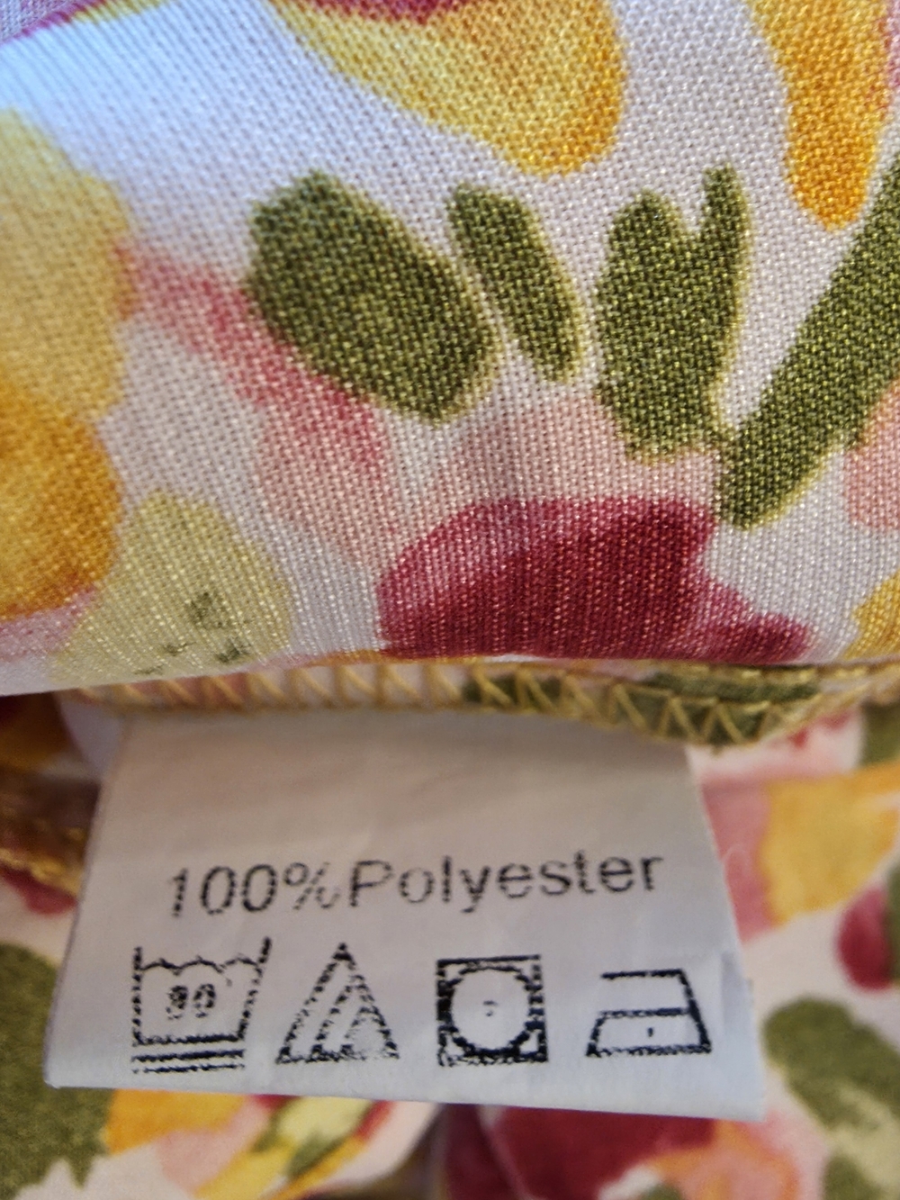 Floral Pink & Yellow Short Sleeve Blouse - Picture 4 of 4